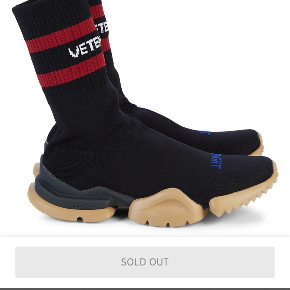 VETEMENTS X REEBOK BLACK SOCK SNEAKER - Picture 7 of 8